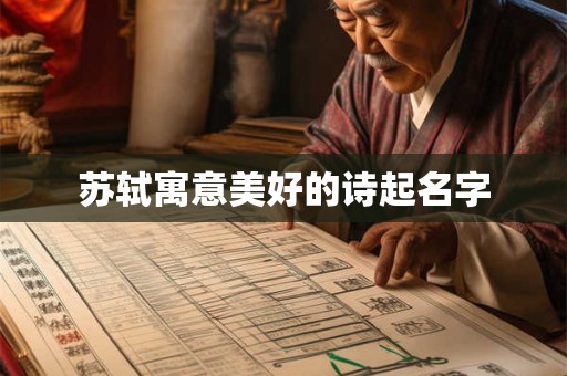 苏轼寓意美好的诗起名字 苏轼寓意美好的诗起名字