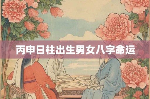 丙申日柱出生男女八字命运