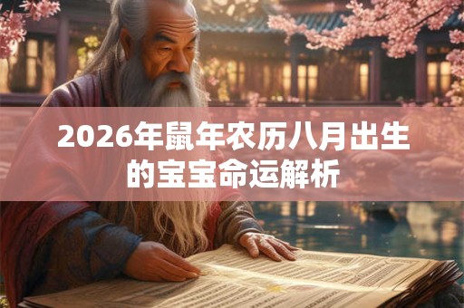 2026年鼠年农历八月出生的宝宝命运解析