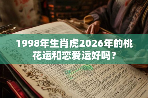 1998年生肖虎2026年的桃花运和恋爱运好吗? 1998年生肖虎2026年的桃花运和恋爱运好吗?
