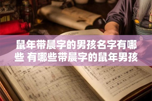 鼠年带晨字的男孩名字有哪些 有哪些带晨字的鼠年男孩名字