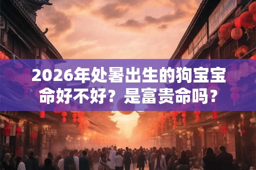 2026年处暑出生的狗宝宝命好不好？是富贵命吗？