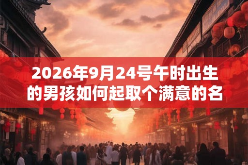 2026年9月24号午时出生的男孩如何起取个满意的名字和五行属性