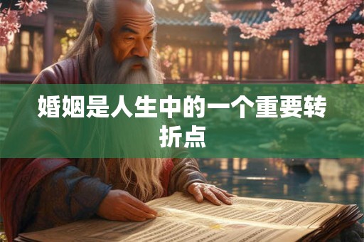 婚姻是人生中的一个重要转折点