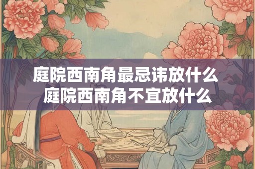 庭院西南角最忌讳放什么 庭院西南角不宜放什么