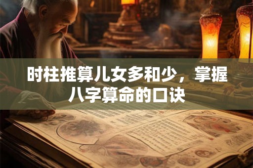 时柱推算儿女多和少，掌握八字算命的口诀