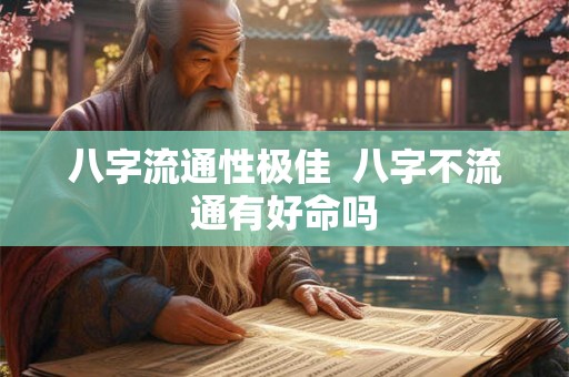 八字流通性极佳  八字不流通有好命吗