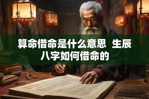 算命借命是什么意思  生辰八字如何借命的
