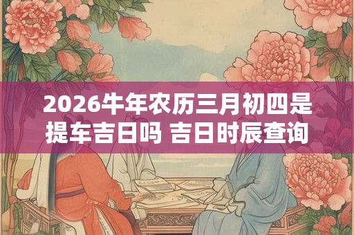 2026牛年农历三月初四是提车吉日吗 吉日时辰查询 2026牛年农历三月初四是提车吉日吗 吉日时辰查询