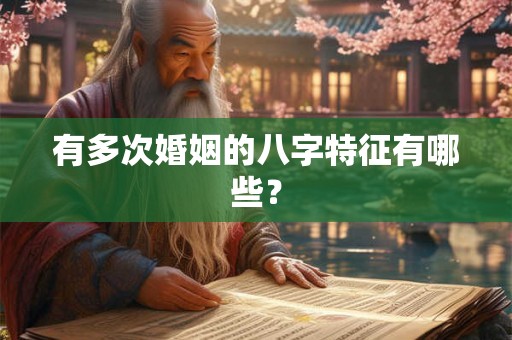 有多次婚姻的八字特征有哪些? 有多次婚姻的八字特征有哪些?