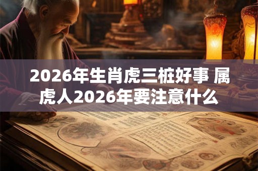 2026年生肖虎三桩好事 属虎人2026年要注意什么