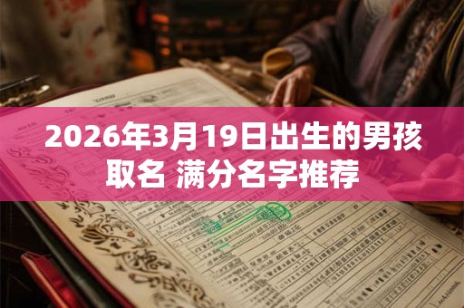 2026年3月19日出生的男孩取名 满分名字推荐