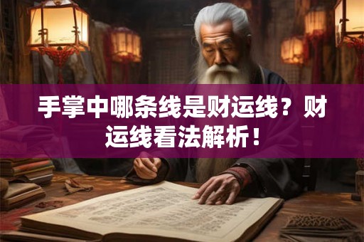手掌中哪条线是财运线？财运线看法解析！