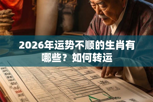 2026年运势不顺的生肖有哪些?如何转运 2026年运势不顺的生肖有哪些?如何转运