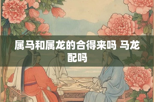 属马和属龙的合得来吗 马龙配吗 属马和属龙的合得来吗 马龙配吗