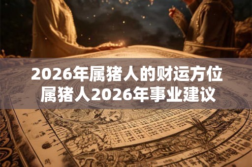 2026年属猪人的财运方位 属猪人2026年事业建议