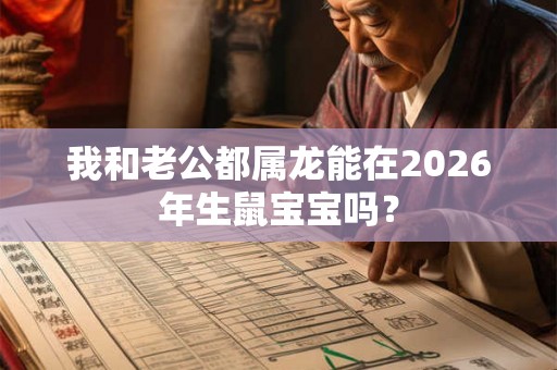 我和老公都属龙能在2026年生鼠宝宝吗? 我和老公都属龙能在2026年生鼠宝宝吗?