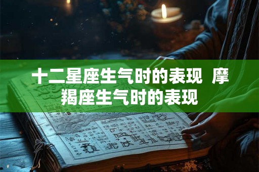 十二星座生气时的表现  摩羯座生气时的表现