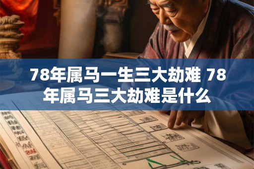 78年属马一生三大劫难 78年属马三大劫难是什么