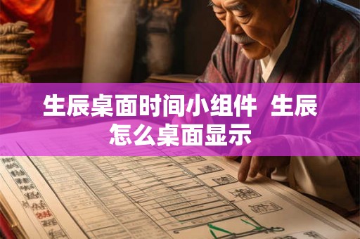 生辰桌面时间小组件  生辰怎么桌面显示