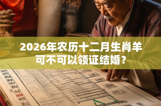 2026年农历十二月生肖羊可不可以领证结婚？