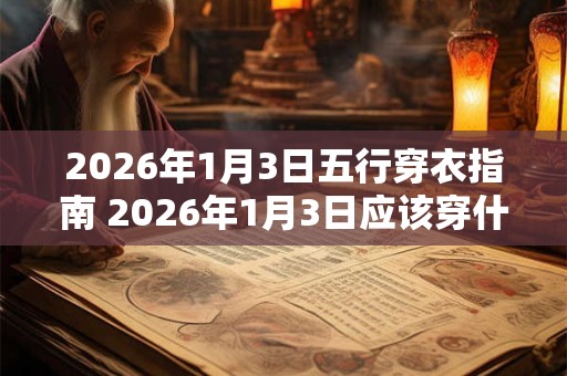2026年1月3日五行穿衣指南 2026年1月3日应该穿什么衣服