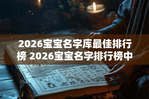 2026宝宝名字库最佳排行榜 2026宝宝名字排行榜中谁是最佳