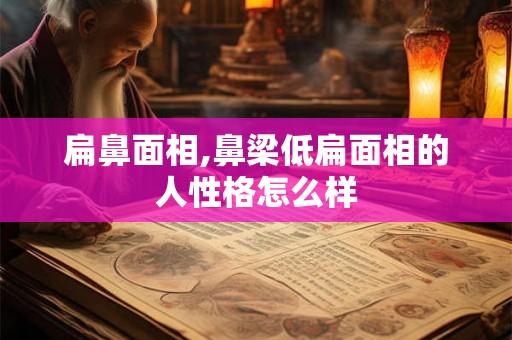 扁鼻面相,鼻梁低扁面相的人性格怎么样