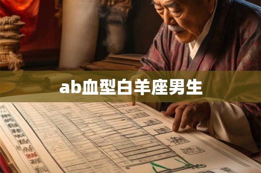 ab血型白羊座男生