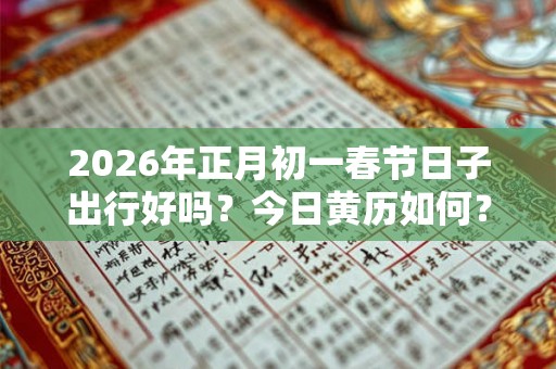 2026年正月初一春节日子出行好吗?今日黄历如何? 2026年正月初一春节日子出行好吗?今日黄历如何?