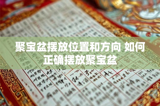 聚宝盆摆放位置和方向 如何正确摆放聚宝盆