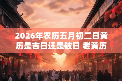 2026年农历五月初二日黄历是吉日还是破日 老黄历查询