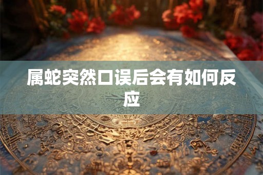 属蛇突然口误后会有如何反应