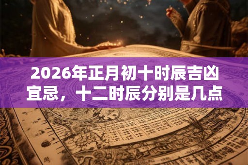 2026年正月初十时辰吉凶宜忌，十二时辰分别是几点？