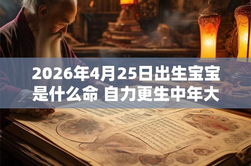 2026年4月25日出生宝宝是什么命 自力更生中年大发