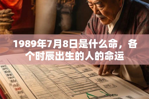 1989年7月8日是什么命，各个时辰出生的人的命运
