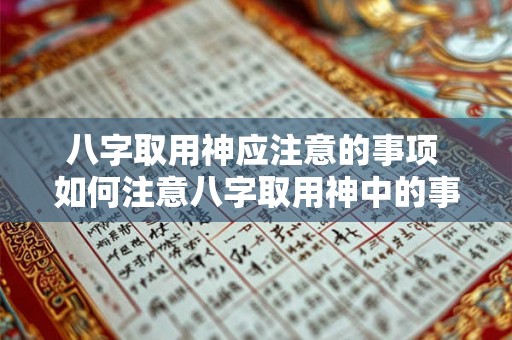 八字取用神应注意的事项 如何注意八字取用神中的事项