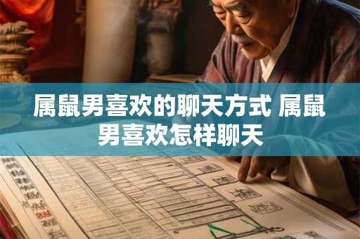 属鼠男喜欢的聊天方式 属鼠男喜欢怎样聊天