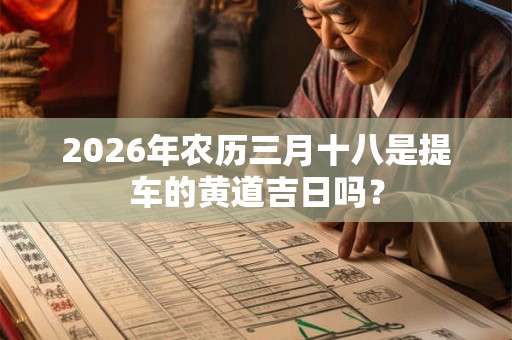 2026年农历三月十八是提车的黄道吉日吗？