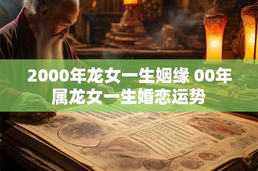 2000年龙女一生姻缘 00年属龙女一生婚恋运势