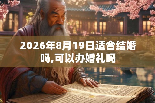 2026年8月19日适合结婚吗,可以办婚礼吗