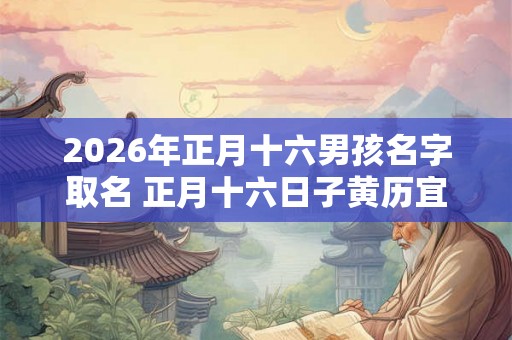 2026年正月十六男孩名字取名 正月十六日子黄历宜忌