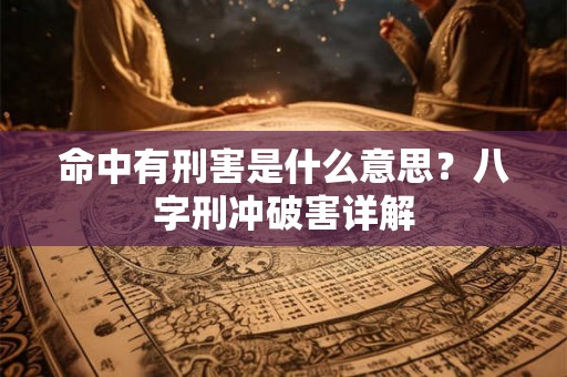 命中有刑害是什么意思?八字刑冲破害详解 命中有刑害是什么意思?八字刑冲破害详解