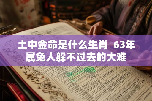 土中金命是什么生肖 63年属兔人躲不过去的大难 土中金命是什么生肖 63年属兔人躲不过去的大难
