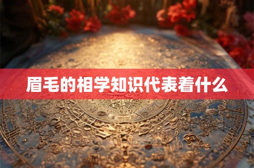 眉毛的相学知识代表着什么