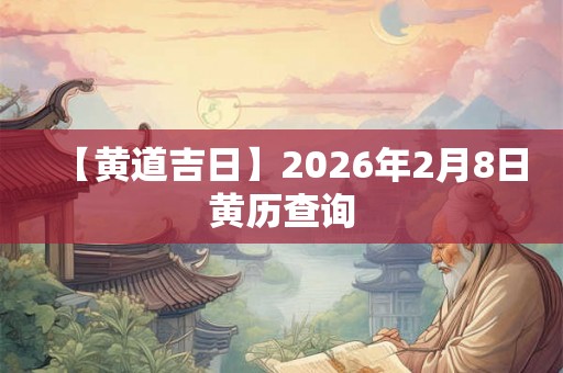 【黄道吉日】2026年2月8日黄历查询