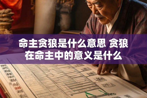 命主贪狼是什么意思 贪狼在命主中的意义是什么 命主贪狼是什么意思 贪狼在命主中的意义是什么