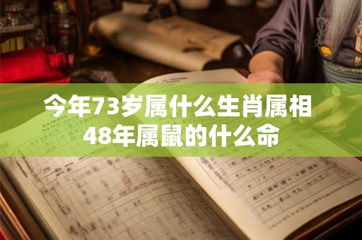 今年73岁属什么生肖属相 48年属鼠的什么命