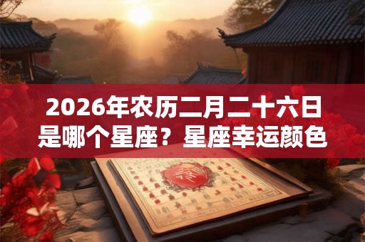 2026年农历二月二十六日是哪个星座？星座幸运颜色