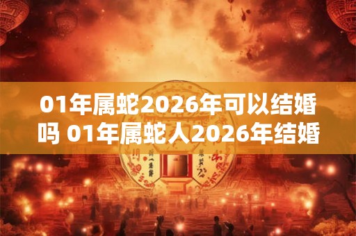 01年属蛇2026年可以结婚吗 01年属蛇人2026年结婚禁忌
